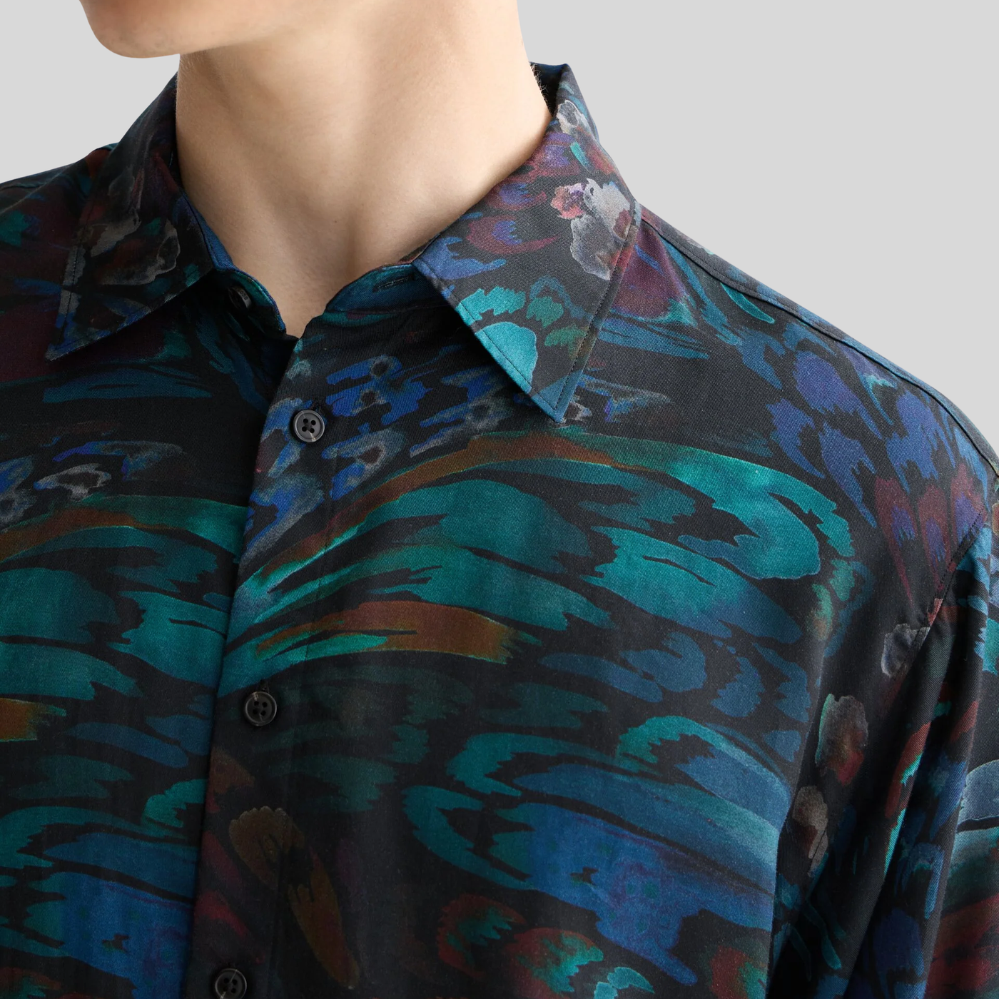 Abstract Feathers Relaxed Fit Shirt - Multi