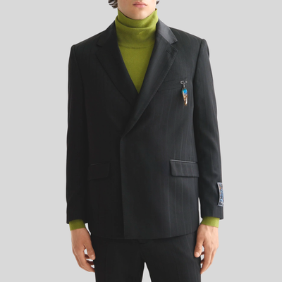 Gotstyle Fashion Scotch & Soda Structured Stripe Relaxed Blazer - Black