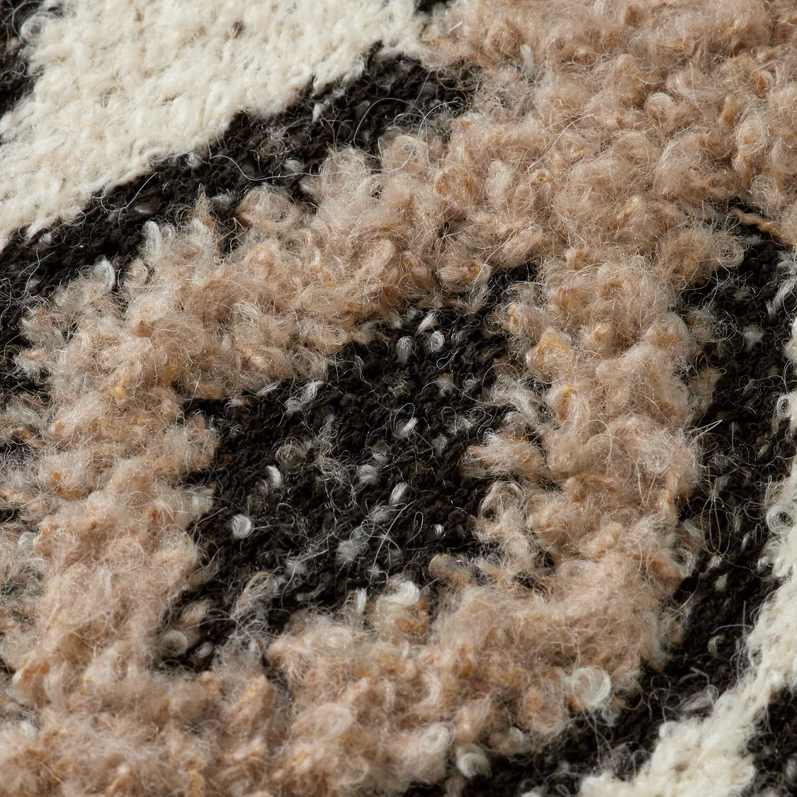 Modern Argyle Quarter-Zip Sweater - Tan