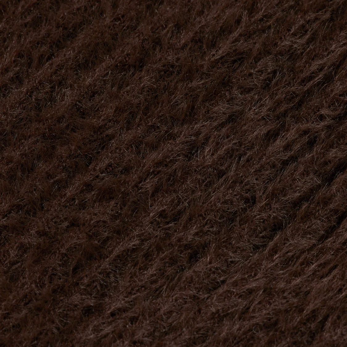 Textured Fuzzy Cardigan - Brown