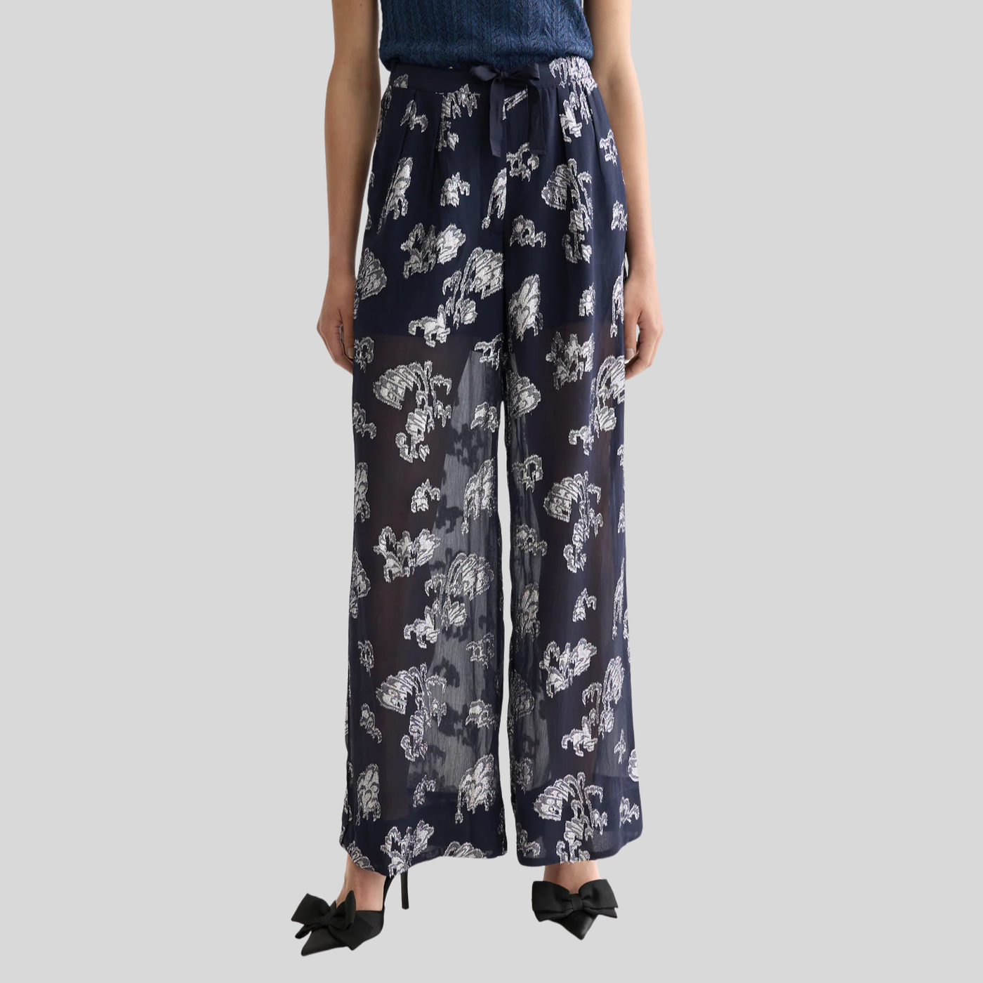 PJ Inspired Loose Trousers - Navy