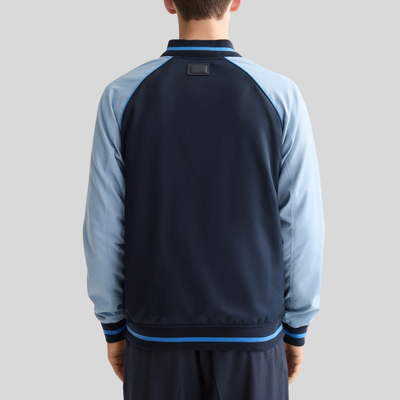 Reversible Bomber with Contrast Trim - Blue