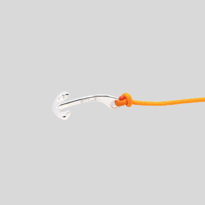 Braided Rope Anchor Hook Bracelet - Orange