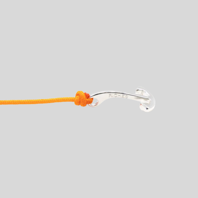 Braided Rope Anchor Hook Bracelet - Orange