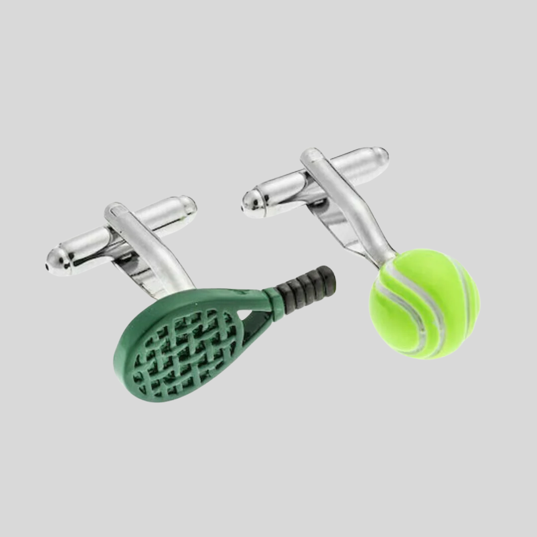 Tennis Ball And Racquet Premium Cufflinks