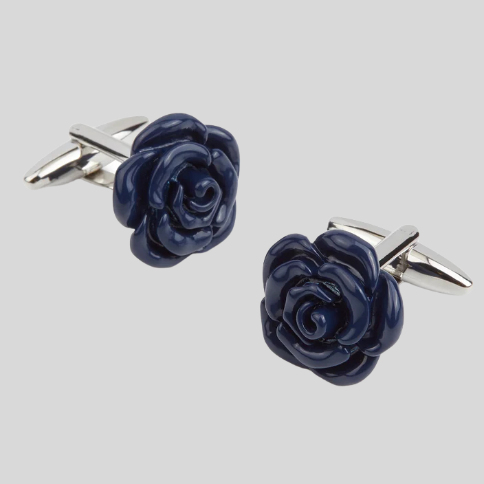 Rose Premium Cufflinks - Navy