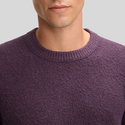 Soft Boucle Textured Sweater - Purple