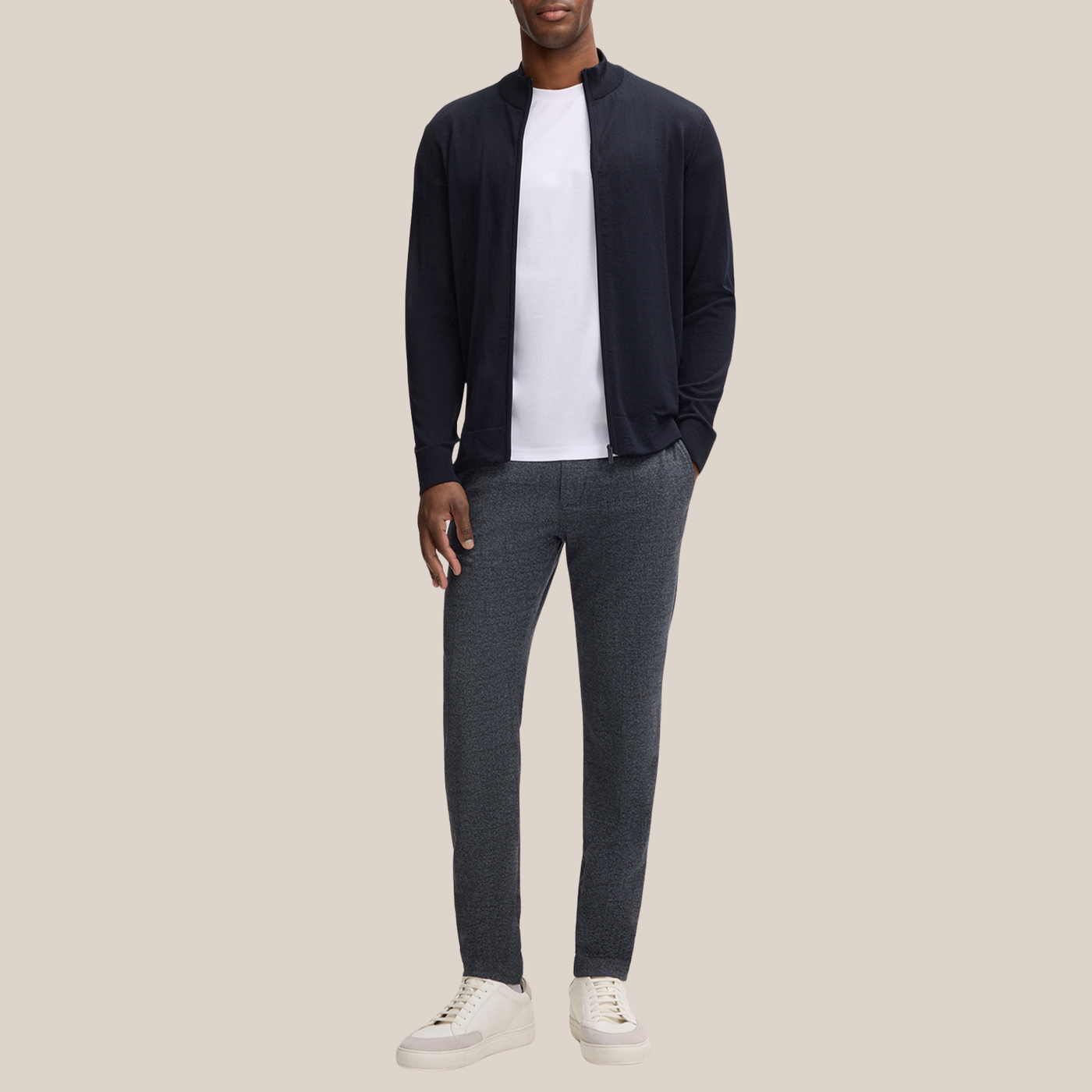 Checks Pattern Trousers - Blue/Grey