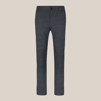 Checks Pattern Trousers - Blue/Grey