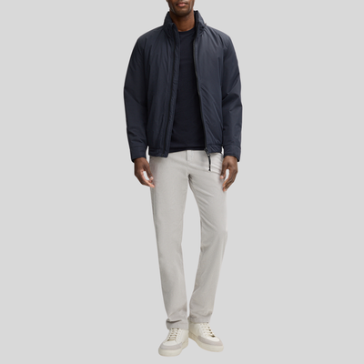 Corduroy Straight Leg Trousers - Light Grey