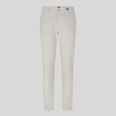 Corduroy Straight Leg Trousers - Light Grey