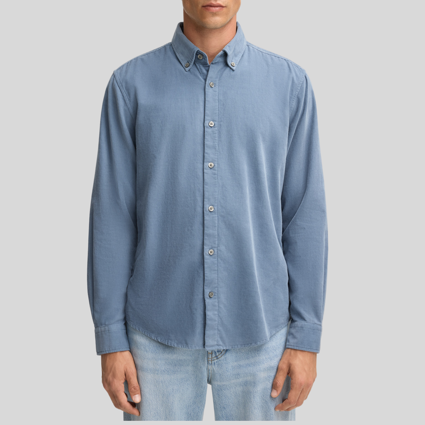 Fine Wale Cord Shirt - Blue
