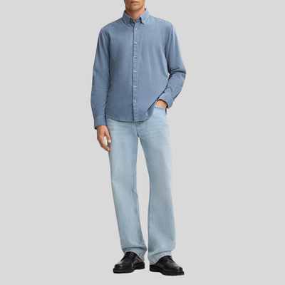 Fine Wale Cord Shirt - Blue