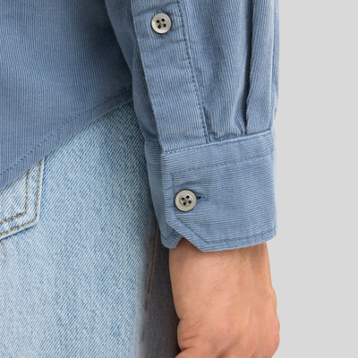Fine Wale Cord Shirt - Blue