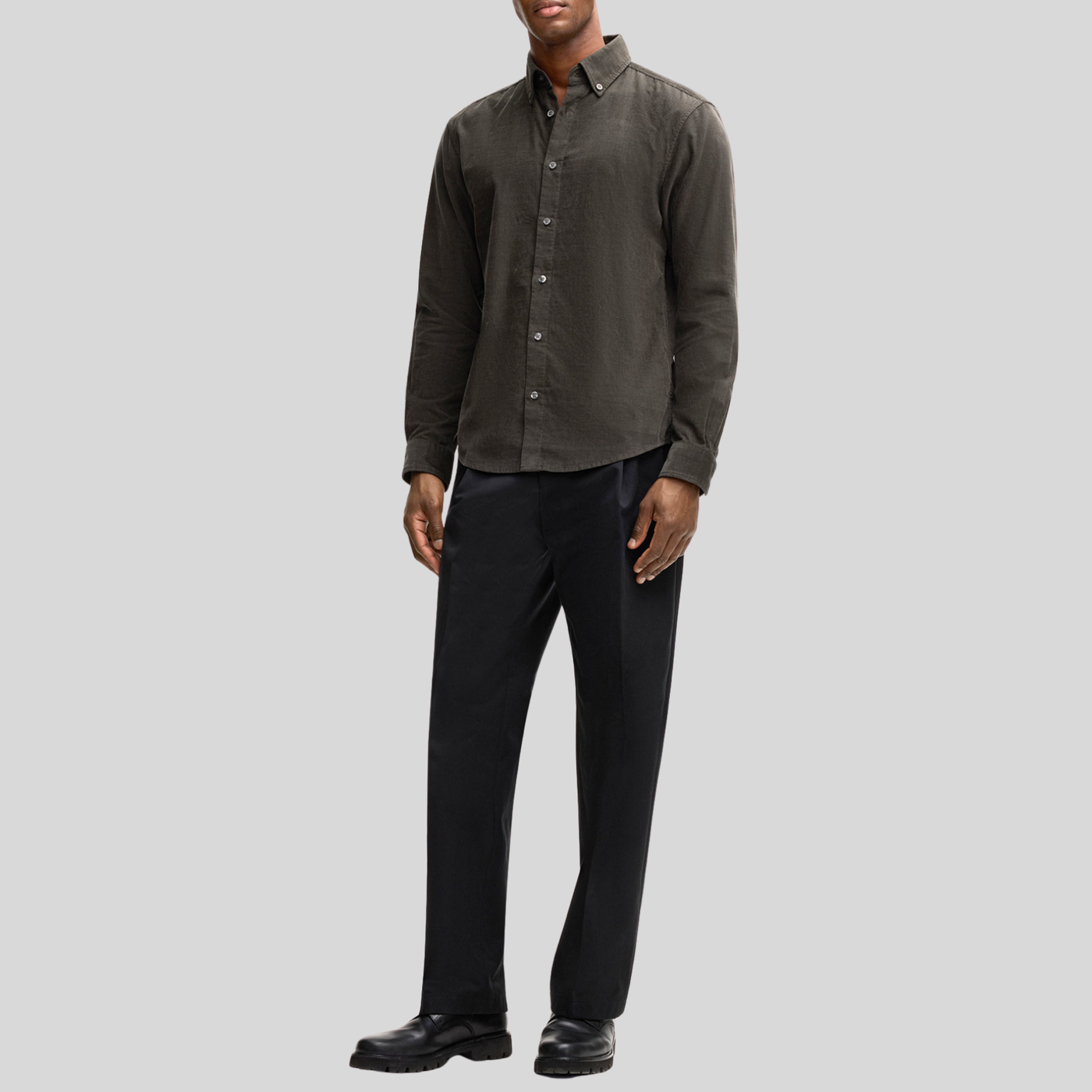 Fine Wale Cord Shirt - Dark Green