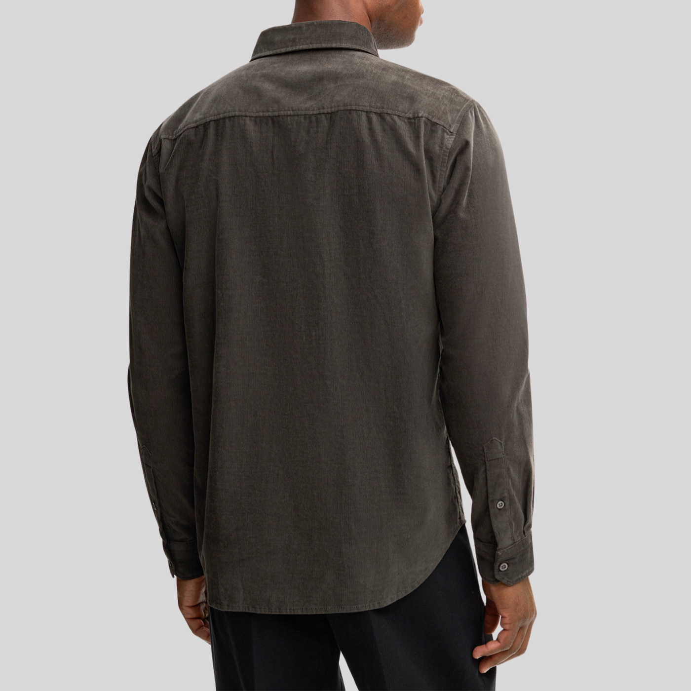 Fine Wale Cord Shirt - Dark Green