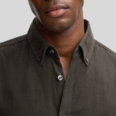 Fine Wale Cord Shirt - Dark Green