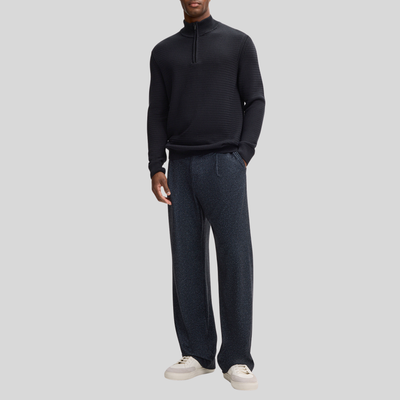 Gotstyle Fashion Strellson Melange Front Pleat Trousers - Charcoal