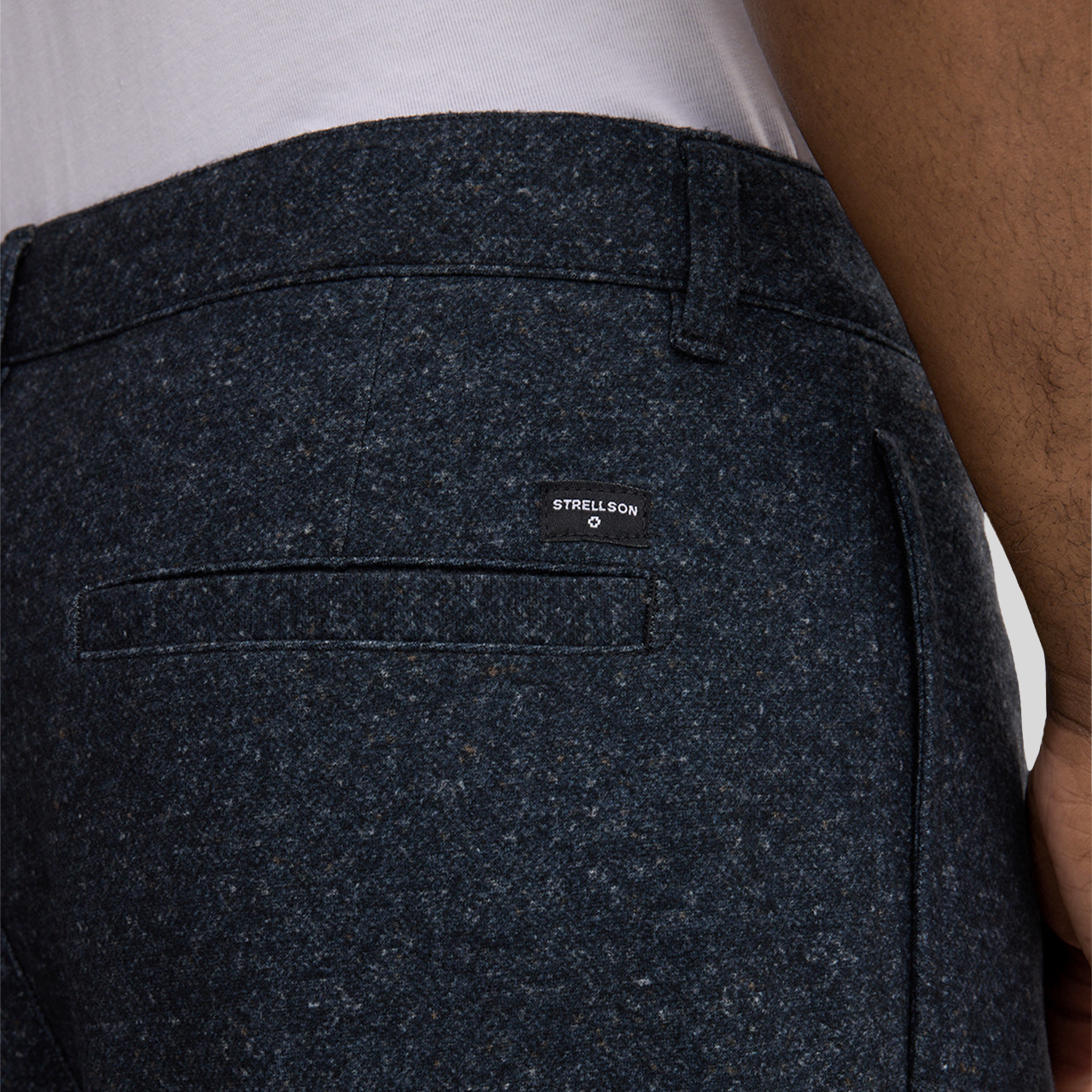 Gotstyle Fashion Strellson Melange Front Pleat Trousers - Charcoal