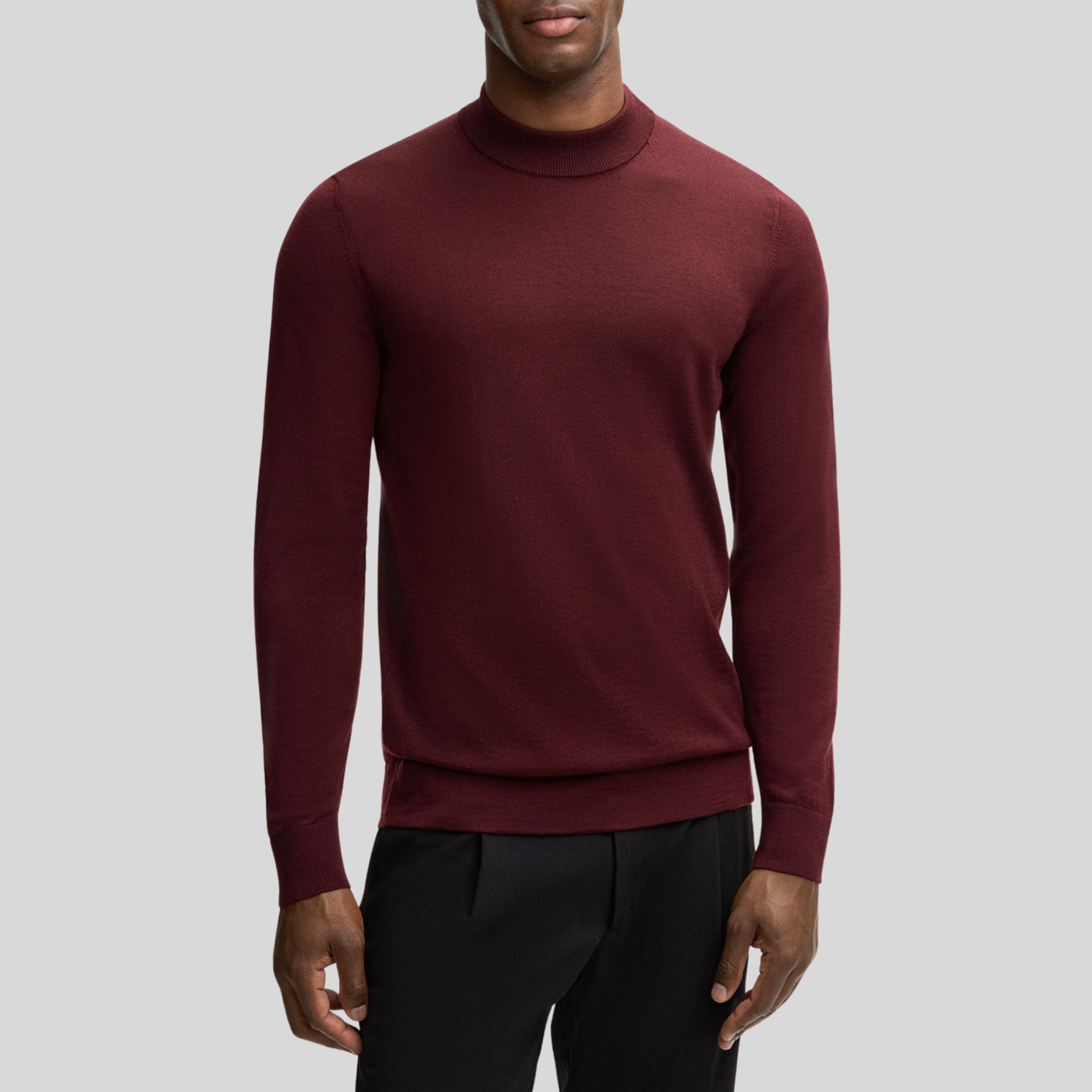 Gotstyle Fashion Strellson Pullover with Stand-Up Collar - Rust
