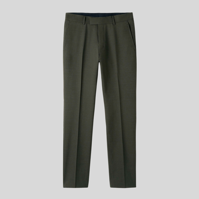 Gotstyle Fashion - Tiger Of Sweden Suits Micro-Structure Wool Stretch Pants - Dark Olive