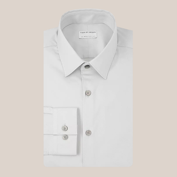 Cotton Stretch Shirt - Light Grey