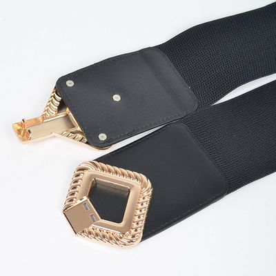 Big Buckle Plus Size Stretch Belt - Black