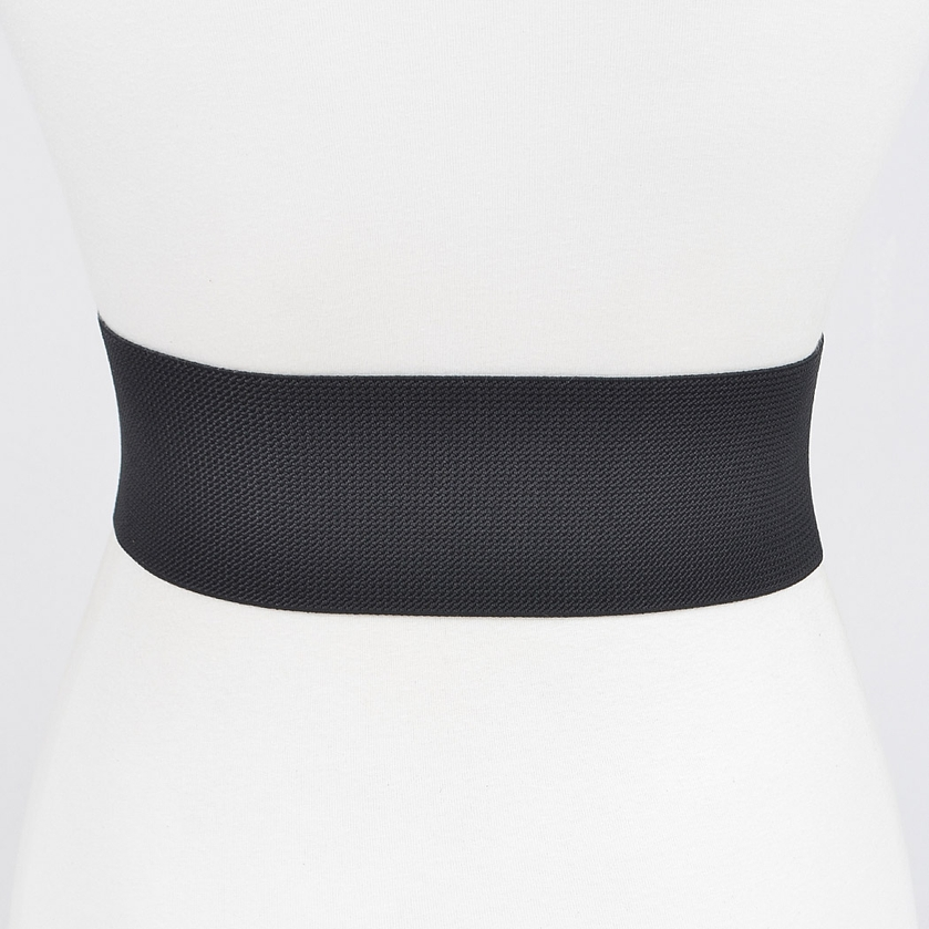 Big Buckle Plus Size Stretch Belt - Black