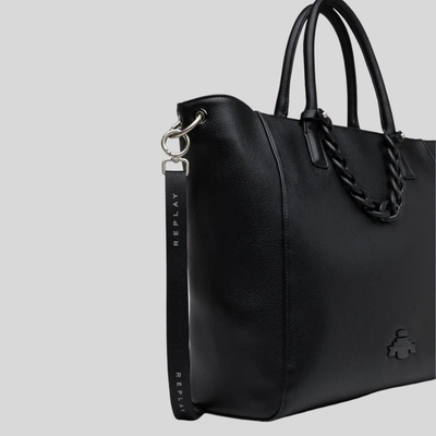 Gotstyle Fashion - Replay Bags Chain Detail Tote Bag - Black