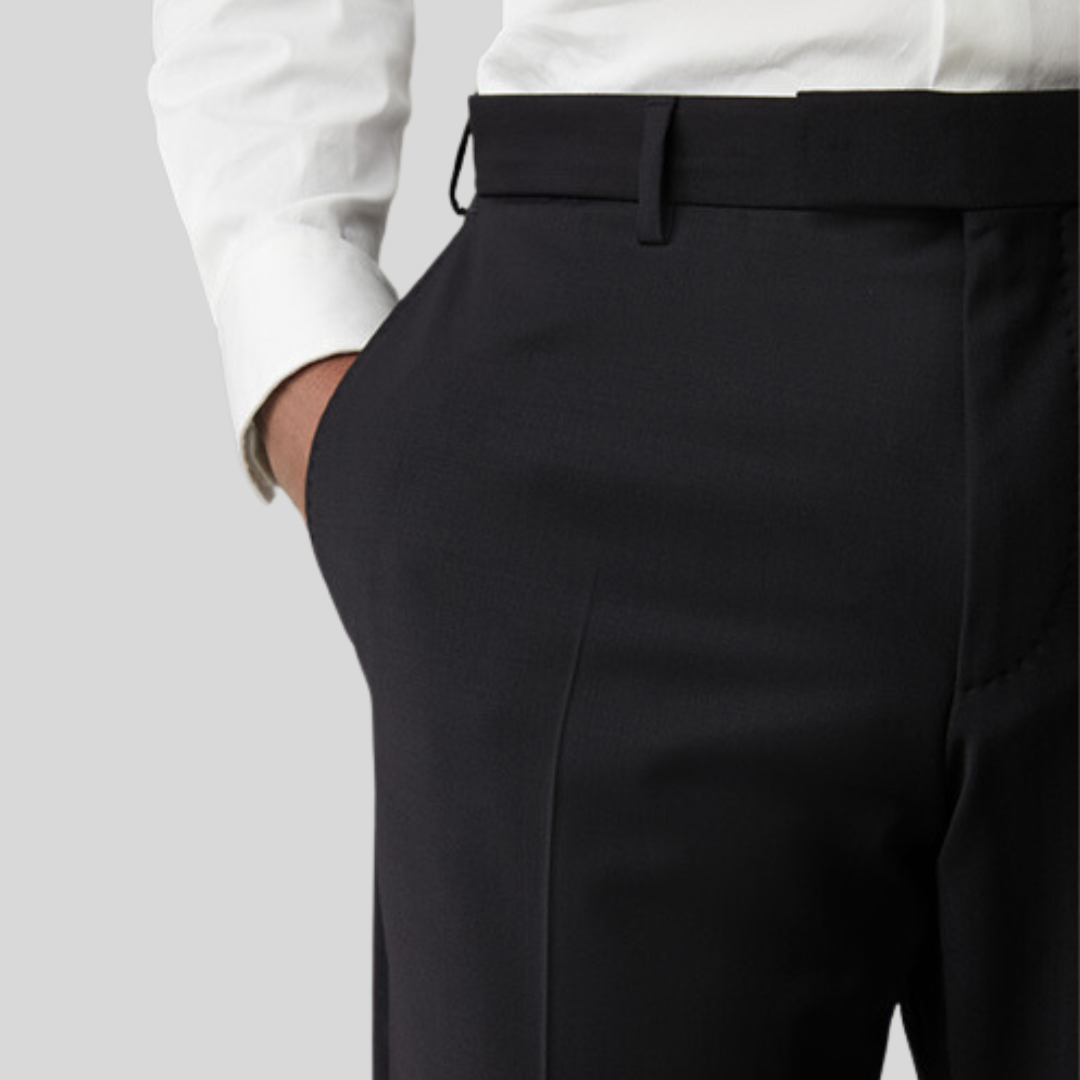 Strellson Wool Stretch Blend Slim Fit Dress Pant Black Strellson Wool Stretch Blend Slim Fit Dress Pant Black
