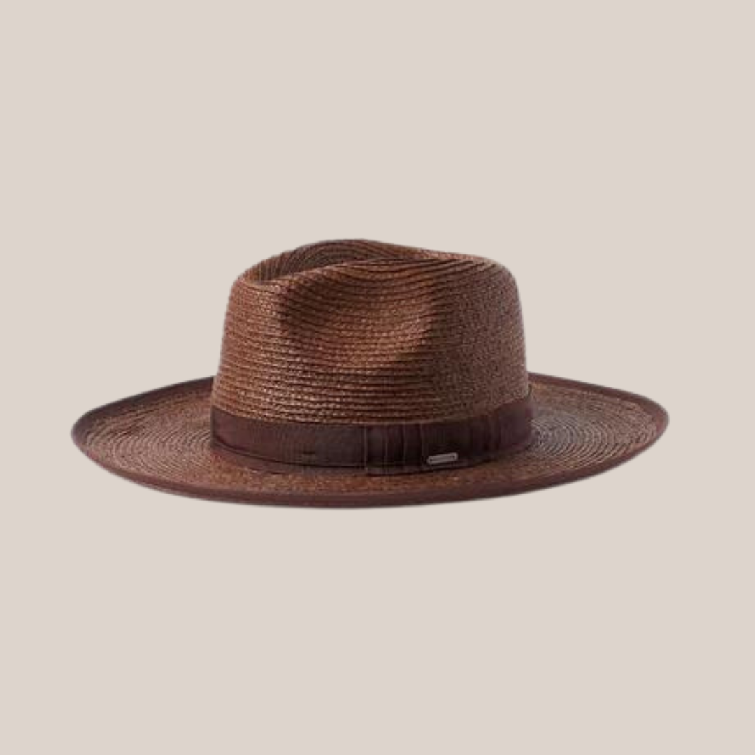 Gotstyle Fashion - Brixton Hats Straw Fedora Hat - Brown
