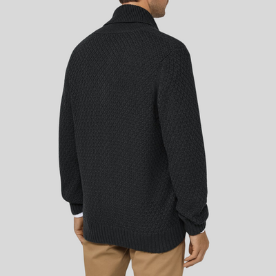 Patch Pocket Button-Up Cardigan - Charcoal