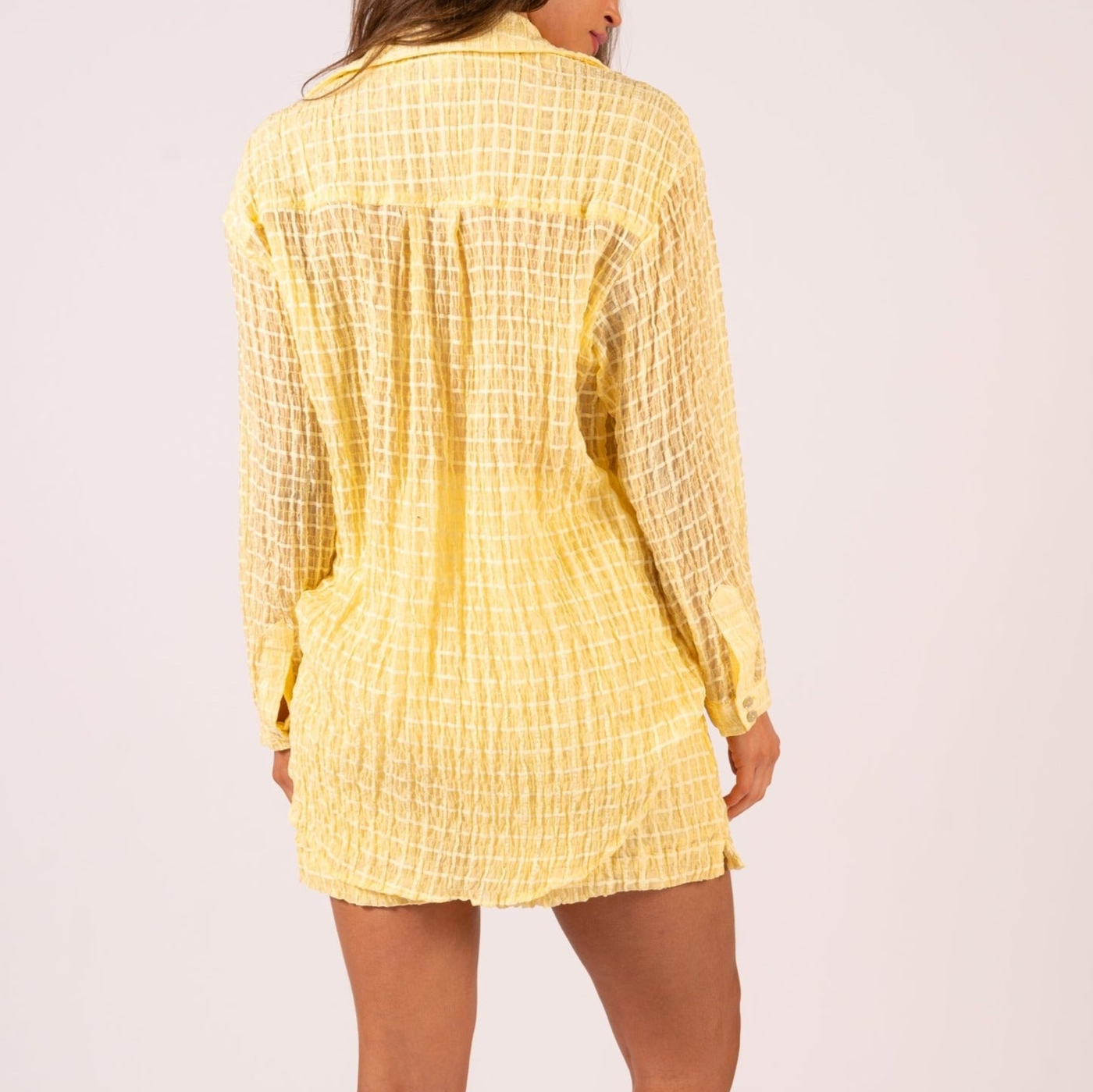 Gotstyle Fashion - We Are The Others Blouses Checks Crinkle Shirt - Yellow