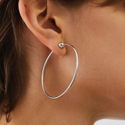 Gotstyle Fashion - Jenny Bird Jewellery Classic Hoop Earrings - Rhodium