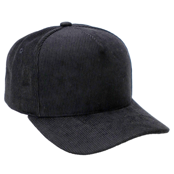 Premium Corduroy Baseball Cap - Black