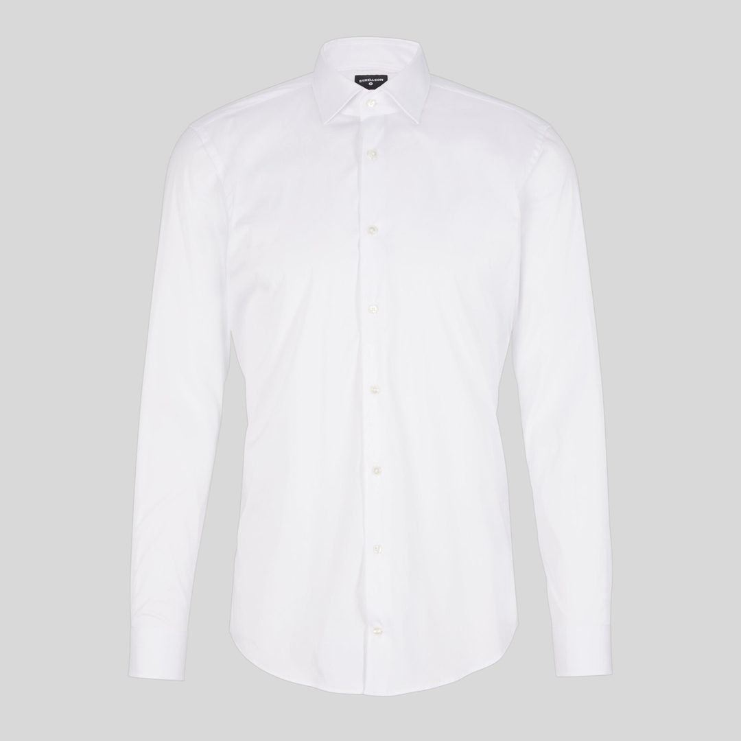 Strellson Slim Fit Cotton Dress Shirt White Strellson Slim Fit Cotton Dress Shirt White