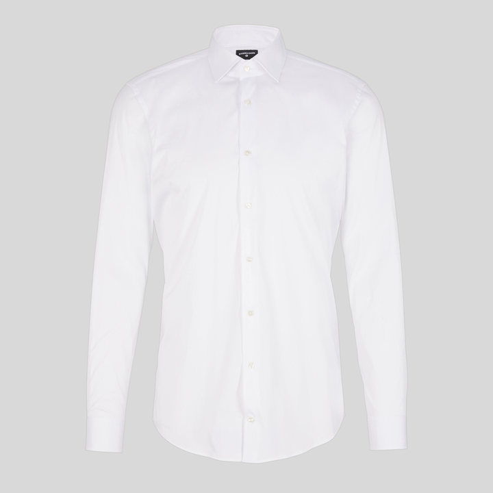 Strellson Slim Fit Cotton Dress Shirt White Strellson Slim Fit Cotton Dress Shirt White
