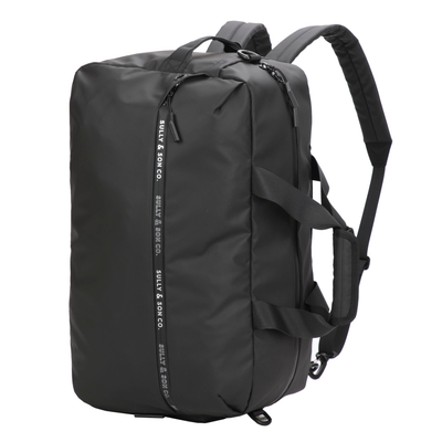 Dual Duffle / Backpack Tuck-Away Straps Bag - Black - Gotstyle