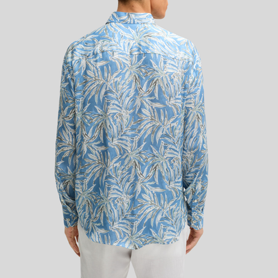 Ferns Print Shirt - Blue