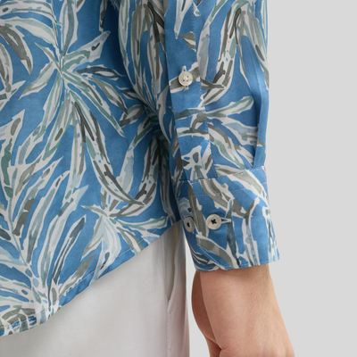 Ferns Print Shirt - Blue