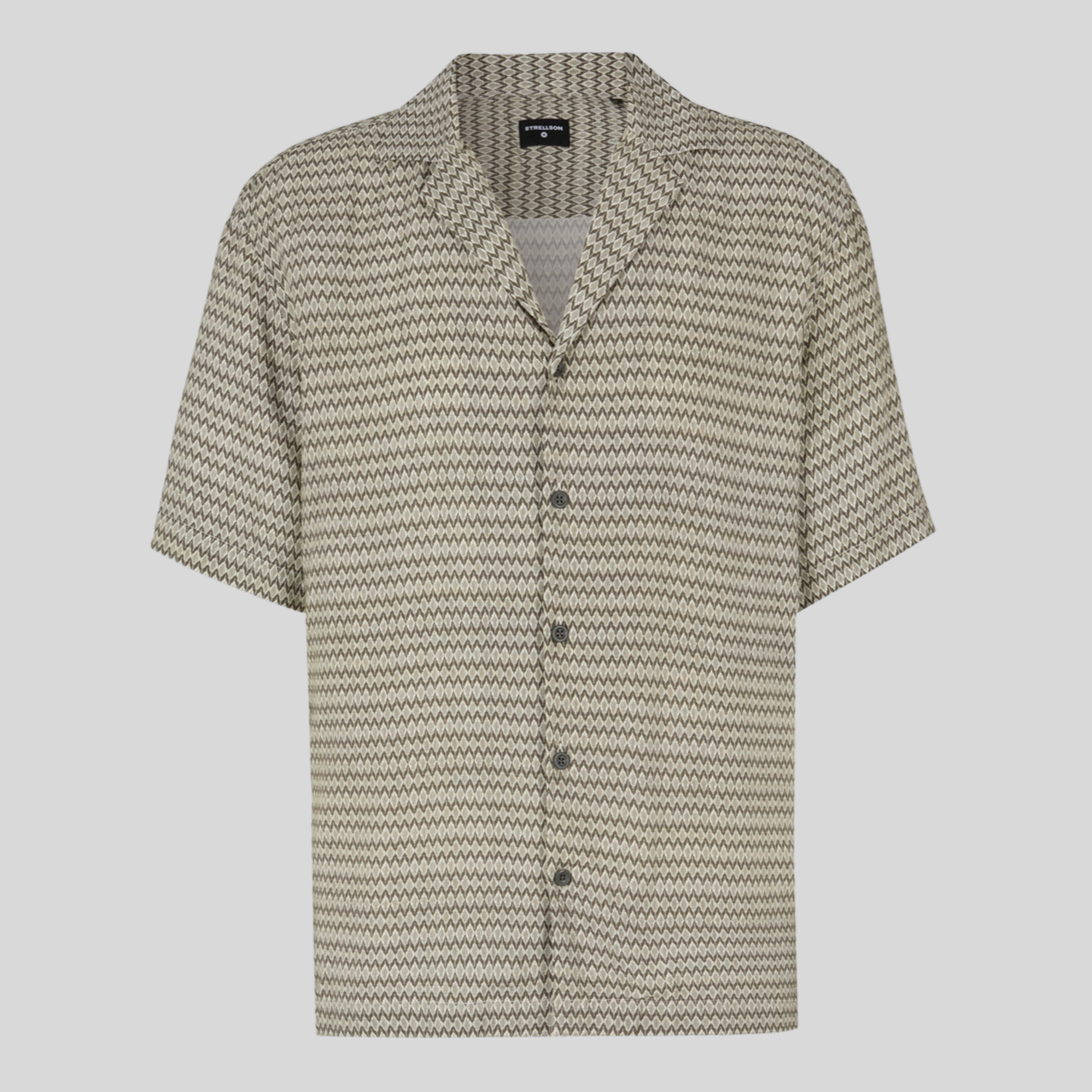 All-Over Geo Pattern Shirt - Green