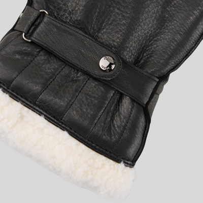 Deerskin Leather Gloves - Black