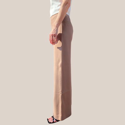 Gotstyle Fashion - Seductive Pants High Waist Wide Leg Stretch Pant - Tan