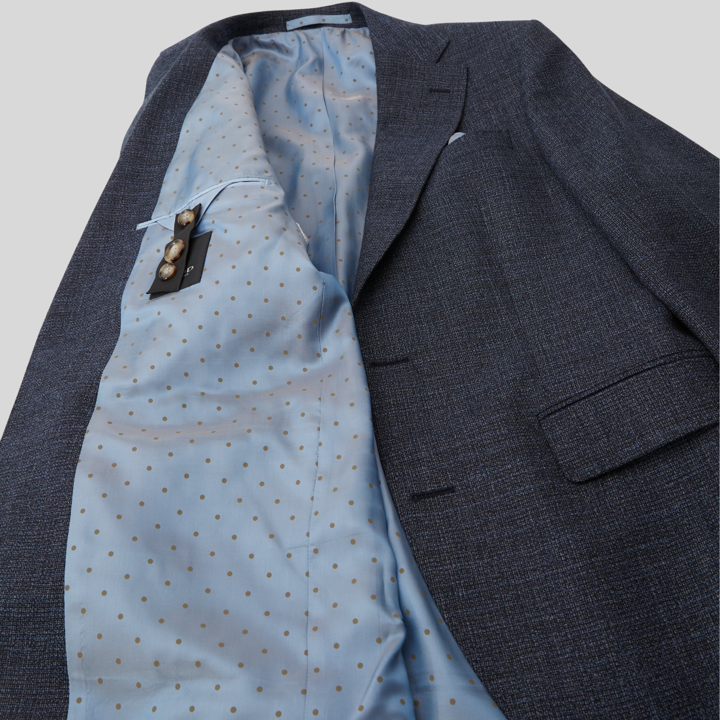 Hopsack Italian Wool Blazer - Navy