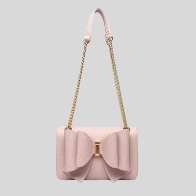 Gotstyle Fashion - Like Dreams Bags Overflap Bow Pebbled Crossbody Bag - Pink