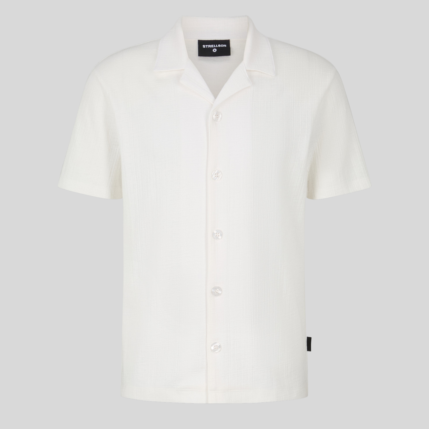 Jersey Cuban Collar Shirt - Off-White