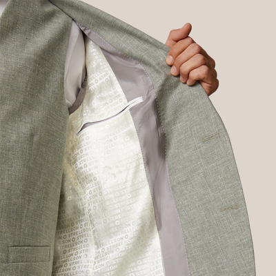 Gotstyle Fashion - Strellson Suits Mottled Cotton Wool Blend Patch Pocket Suit Jacket - Light Green