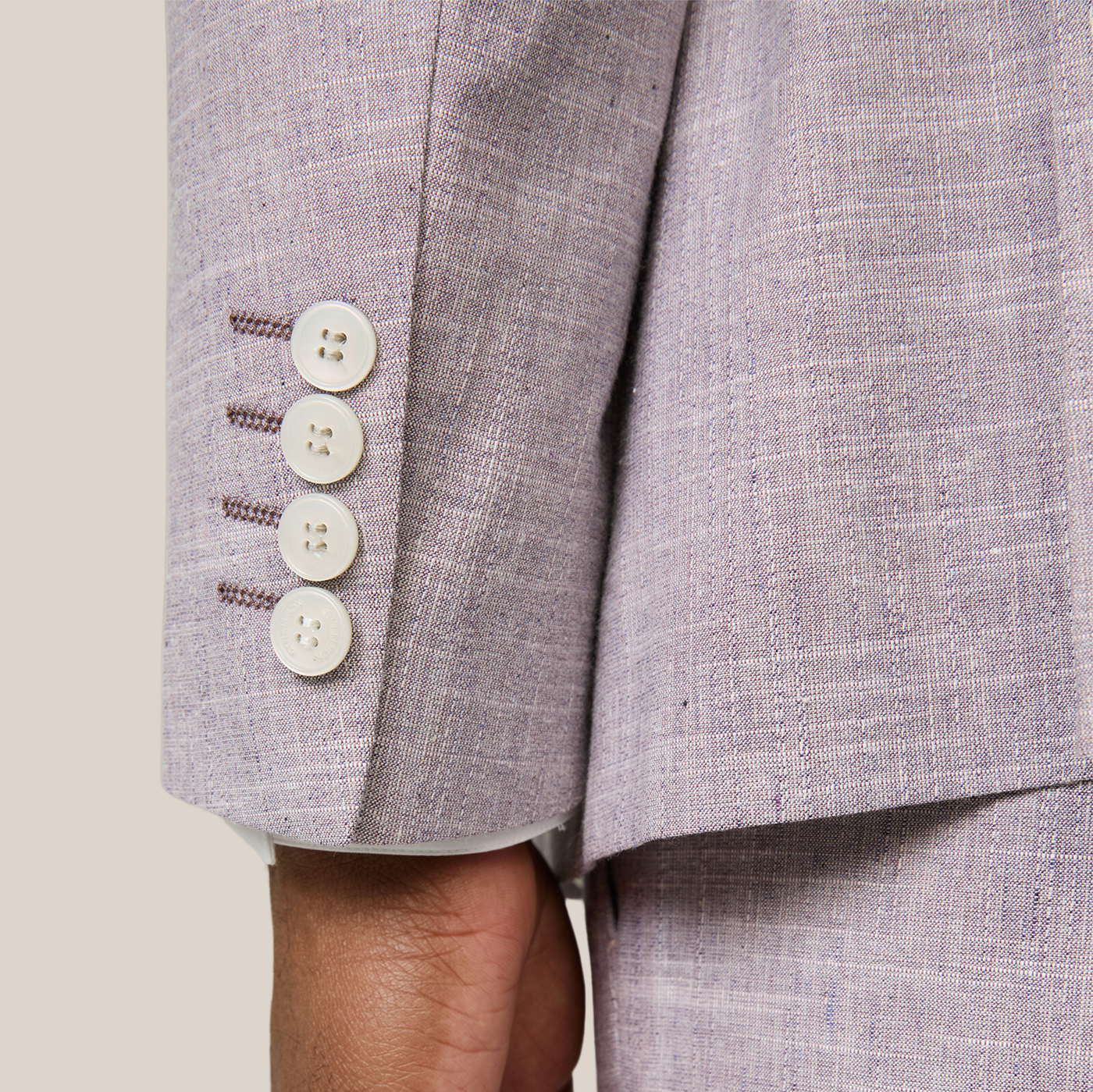 Gotstyle Fashion - Strellson Suits Mottled Cotton Wool Blend Peaked Suit Jacket - Violet
