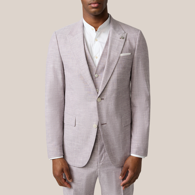 Gotstyle Fashion - Strellson Suits Mottled Cotton Wool Blend Peaked Suit Jacket - Violet