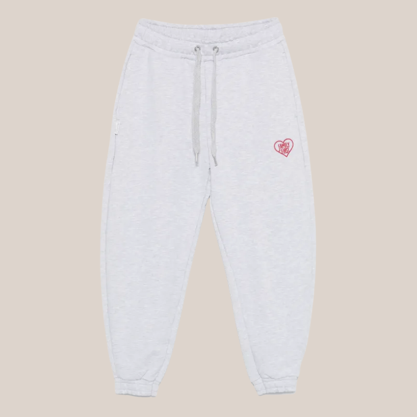 Heart Embroidered Logo Jogger - Grey